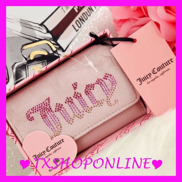 💗🌺{Juicy Couture} be classic double sided trifold box Dusty blush 🌺💗 - Picture 1 of 5